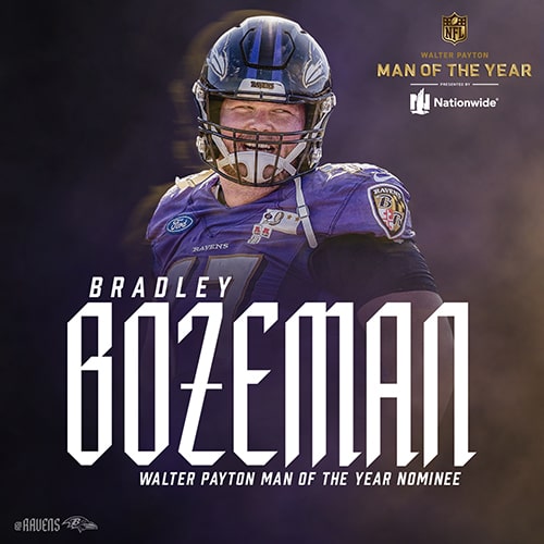Bradley Bozeman Walter Payton Man of the Year Nominee